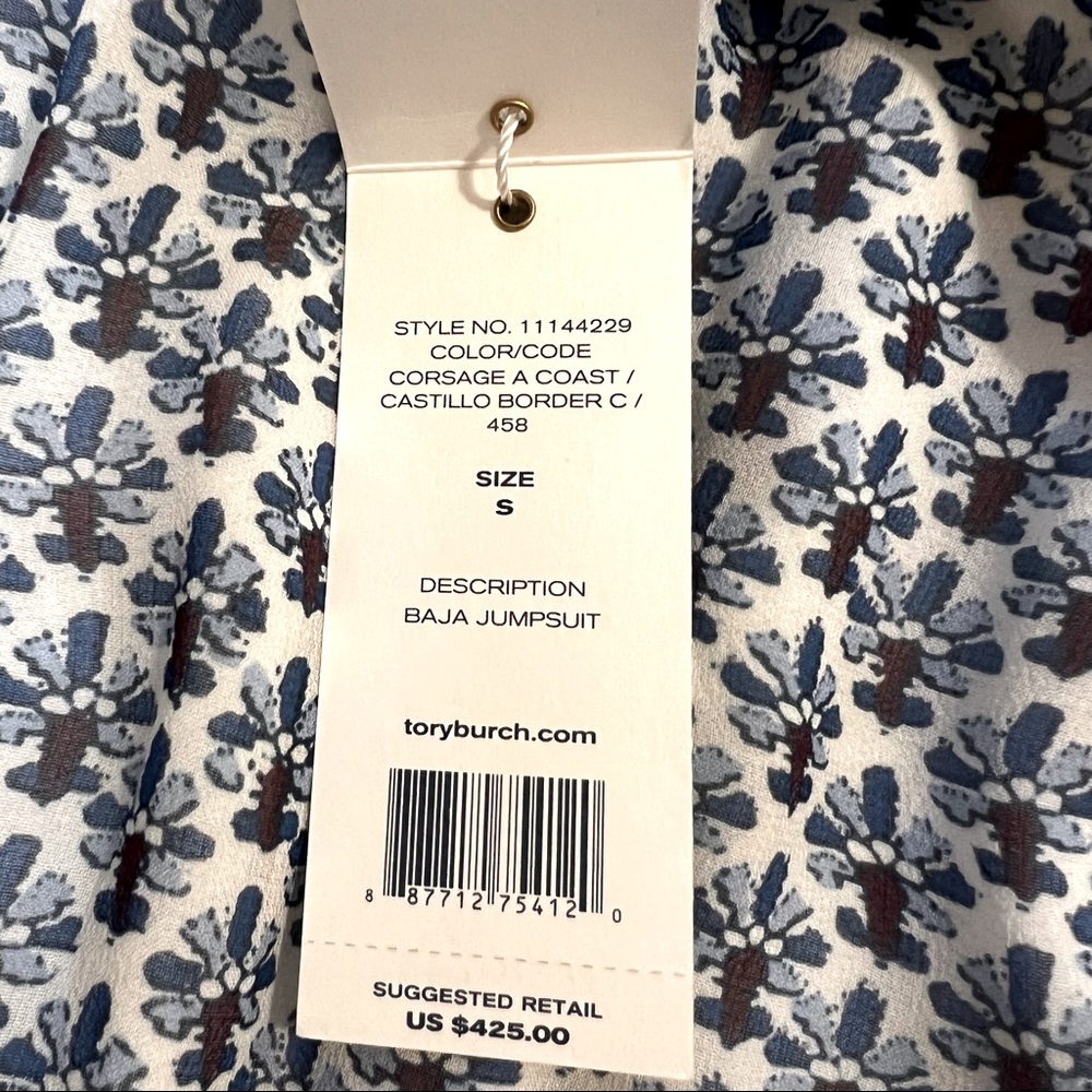NWT Tory Burch Silk Baja Jumpsuit - Picture 15 of 15